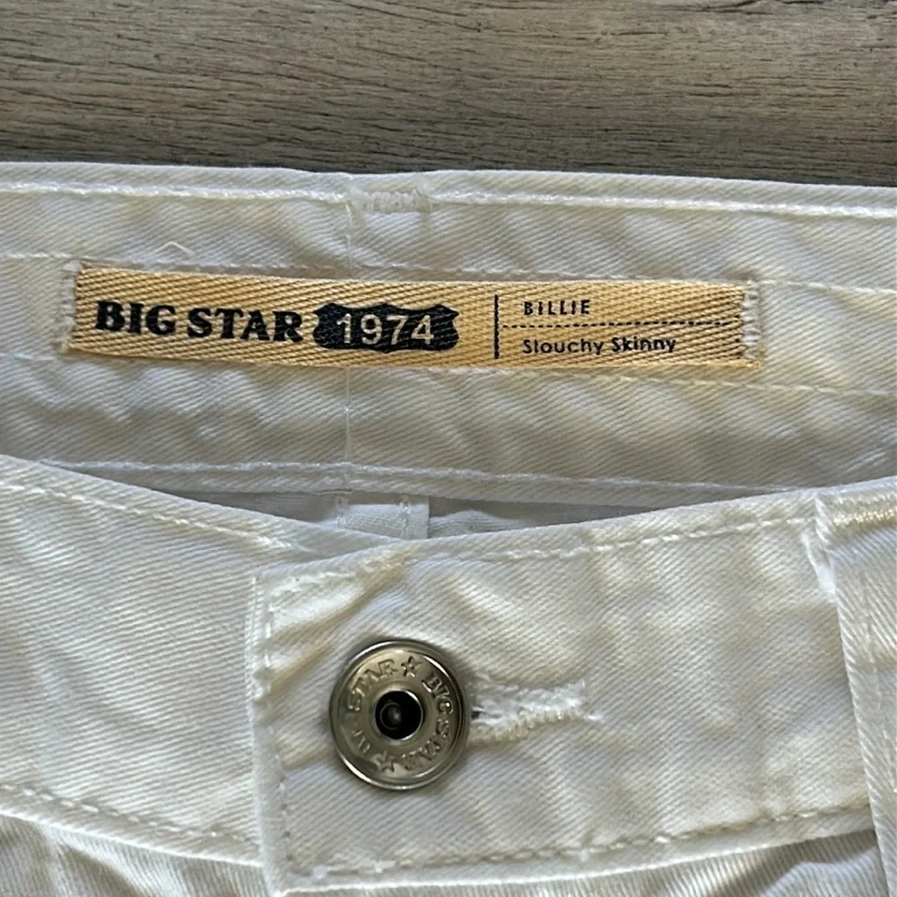 Big Star Billie Slouchy Skinny jeans in white size 31